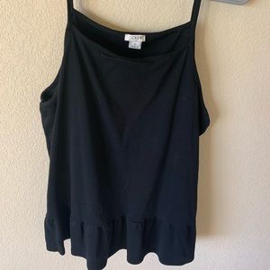 EUC Black Peplum Tank